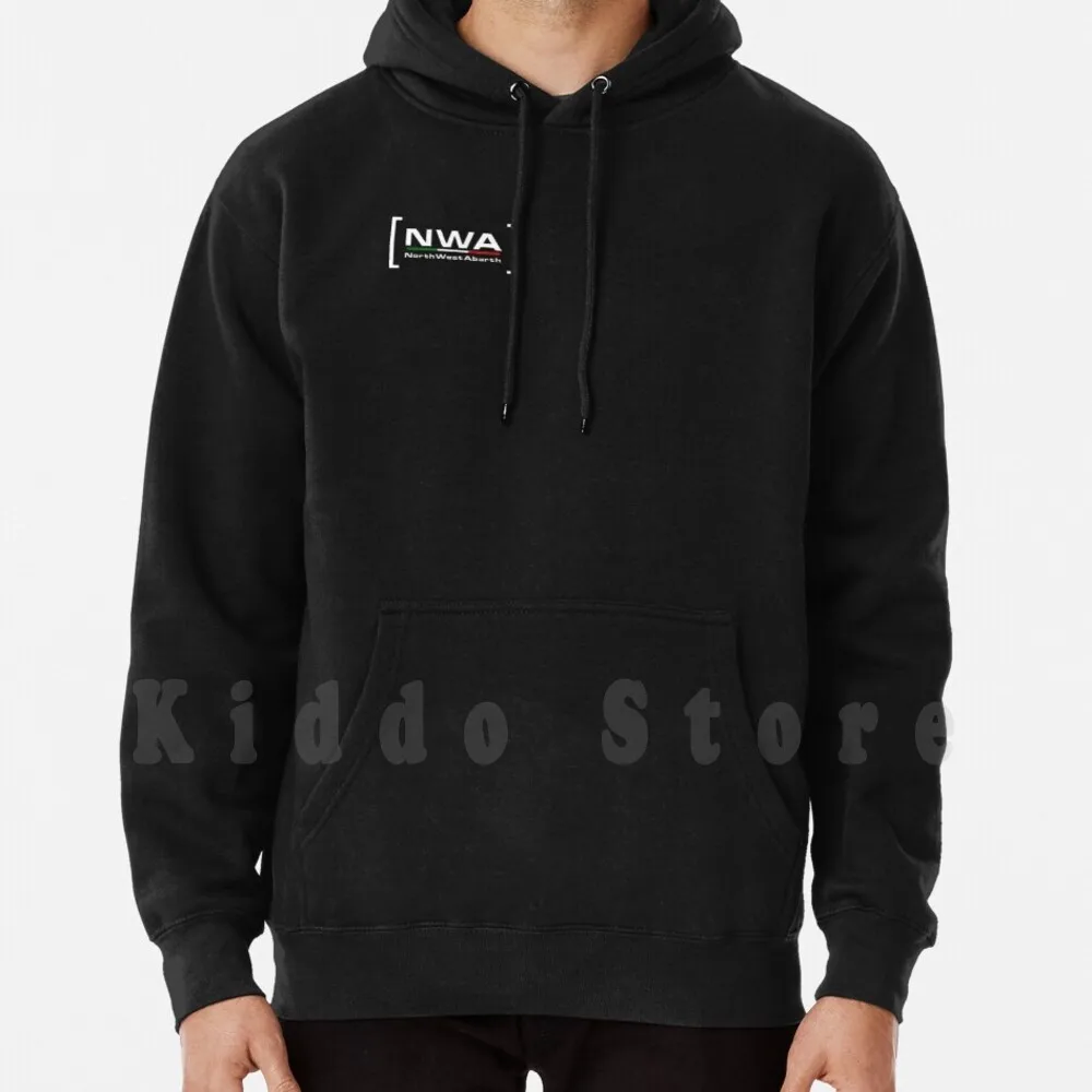 Felpe Con Cappuccio Logo Nwa Bianche Manica Lunga Abarth North West Abarth Scorpion Nwa Italiano