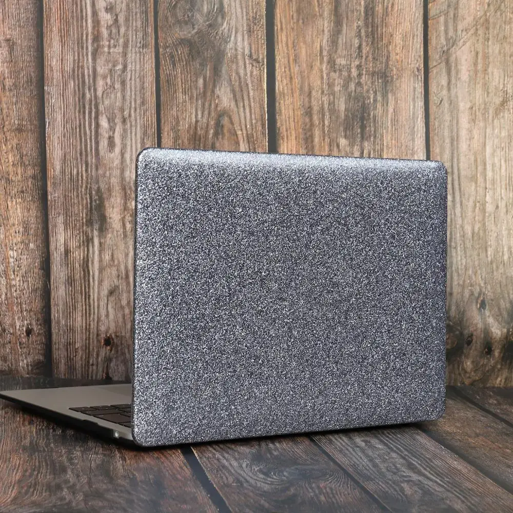 Серый Шикарный чехол для ноутбука MacBook Air Pro retina 13 /Air 11 13,3 дюймов, пластиковый жесткий корпус, защитный чехол для клавиатуры - Цвет: Серый