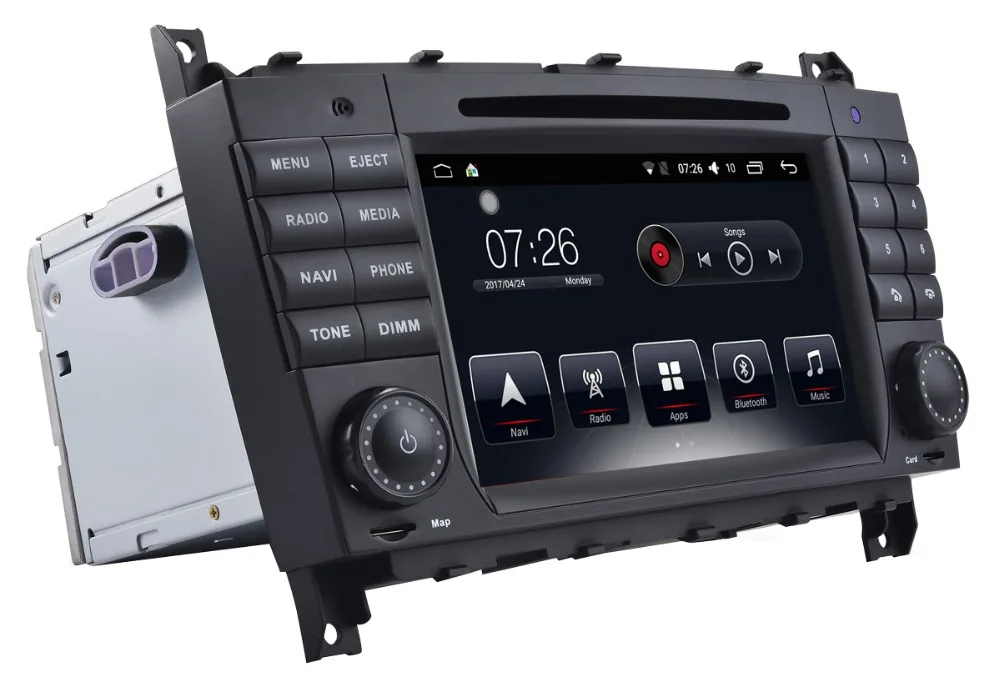 NaweiGe 7 дюймов T30 Android Восьмиядерный 8,1 2+ 32 ГБ Автомобильный dvd для Benz CLK Кабриолет A209 Авторадио gps навигация автомобильный мультимедийный для