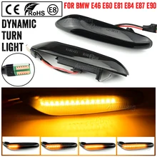 2 pçs para bmw led marcador lateral dinâmico luz pisca sequencial li2 pht para e90 e91 e92 e93 e60 e87 e82 e46 erro livre