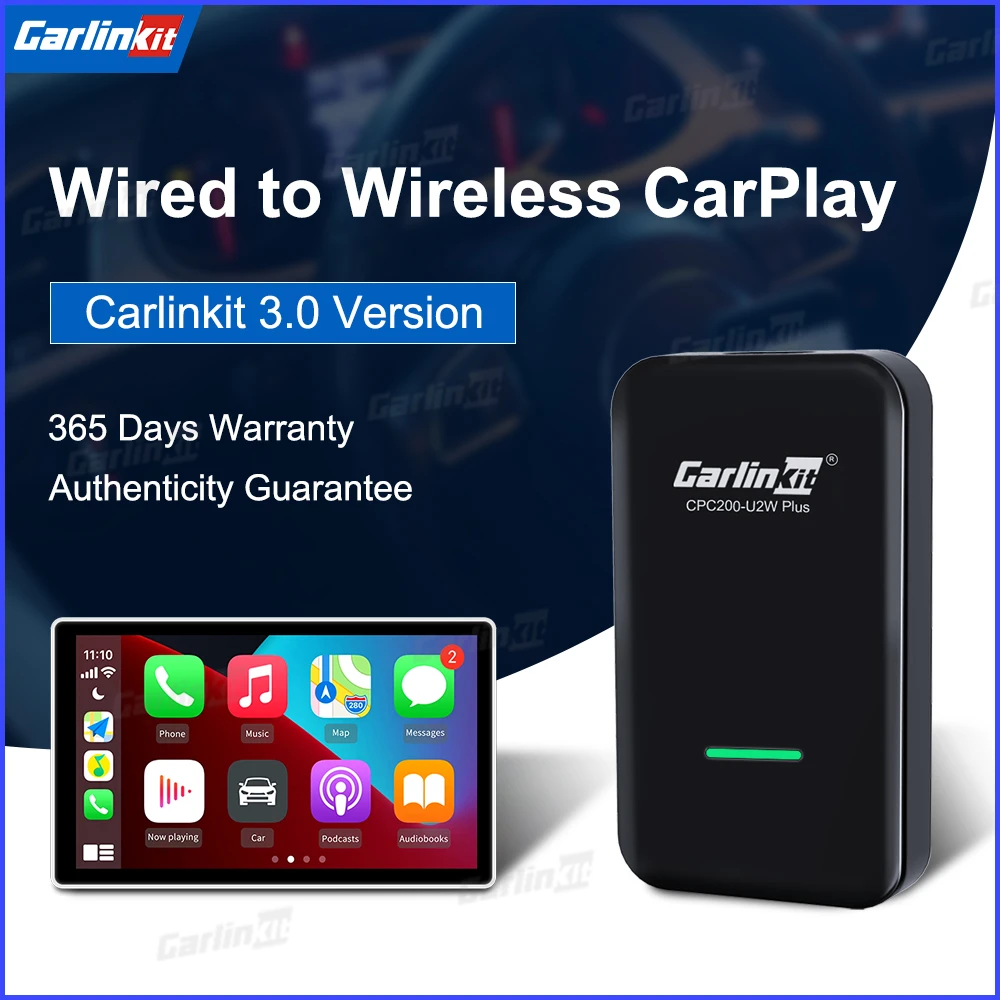 Support Steering Wheel Button/Original Car Control Carlinkit Wireless Carplay Activator USB Dongle for Audi/Porsche/Volvo/VW with Factory Wired Carplay 