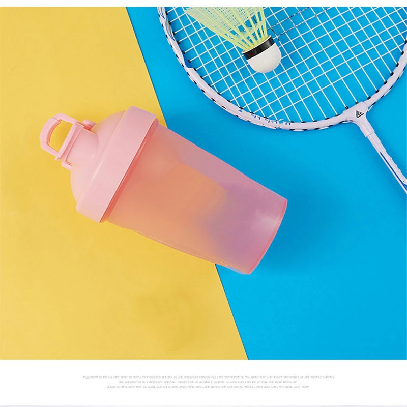 600/400ML Colorful Sport Shaker Bottle Whey Protein Powder Mixing Bottle Fitness Gym Shaker Outdoor Drink Cup With handle