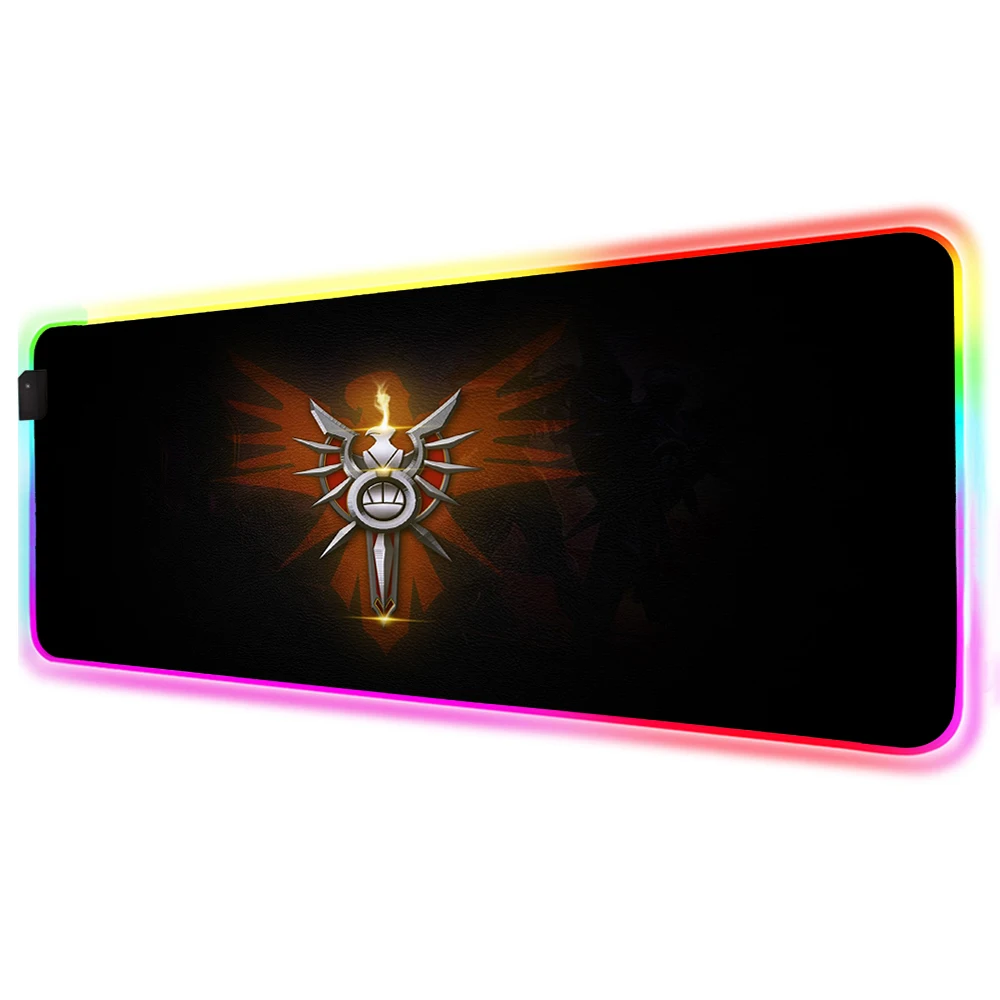 

Game League of Legends LOGO Large Mouse Pad RGB Gamer Accessories LED Computer PC with Backlight USB Computer Mause Game Carpet