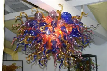 

Italian Fire Flower Murano Glass Chandelier High Hanging Ceiling Decor Chandelier