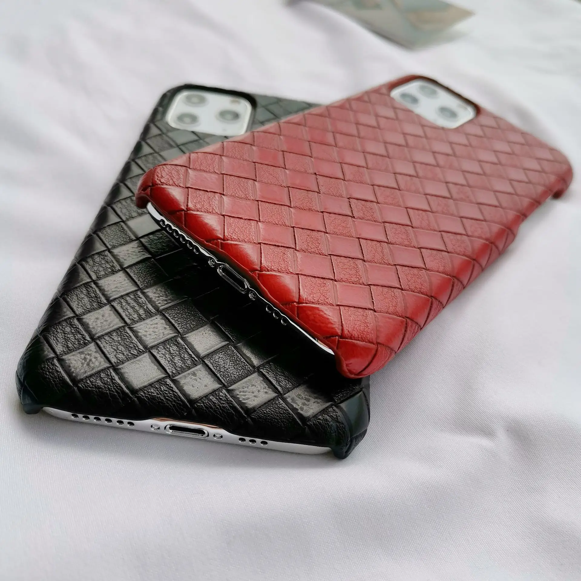 IMIDO ультра тонкий сетчатый волнистый чехол для телефона для iPhone 6 6S 7 8 Plus для iPhone 11 Pro XS MAX XR роскошный тканый чехол
