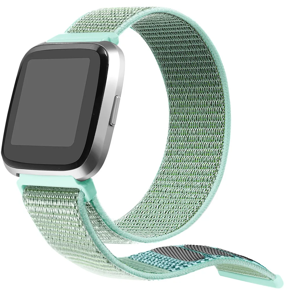 Тканый нейлоновый ремешок для спортивных часов ремешок для Fitbit Versa 2 сменный дышащий браслет с петлей на запястье ремень ремешок на холсте