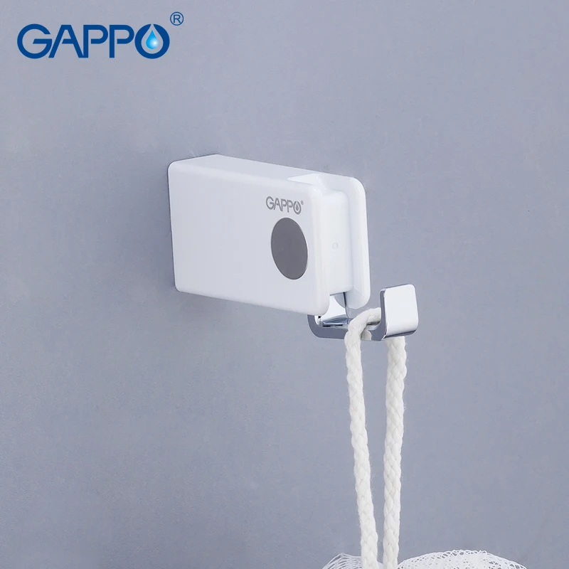 GAPPO крючки для ванной комнаты белый хромированный держатель для ванной комнаты Настенные Крючки Аксессуары для ванной комнаты крючок для одежды