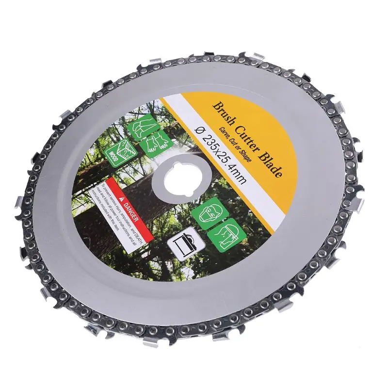 

9 Inch 18 Teeth Chain Plate Angle Grinding Chain Disc Wheel Wood Carving For Angle Grinder Lawn Mower Saw Blade Brush Cutter