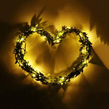 

String Light Eucalyptus Room Decor Plant Light Vine Warm White Creeper 2M 20LED DIY Christmas Ornament Green Leaves