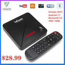 Android 7.1 caixa de tv ddr 2g ddr3 flash nand 16gb cópia de armazenamento para o mini cartão sd suporte youtube conjunto caixa superior media player