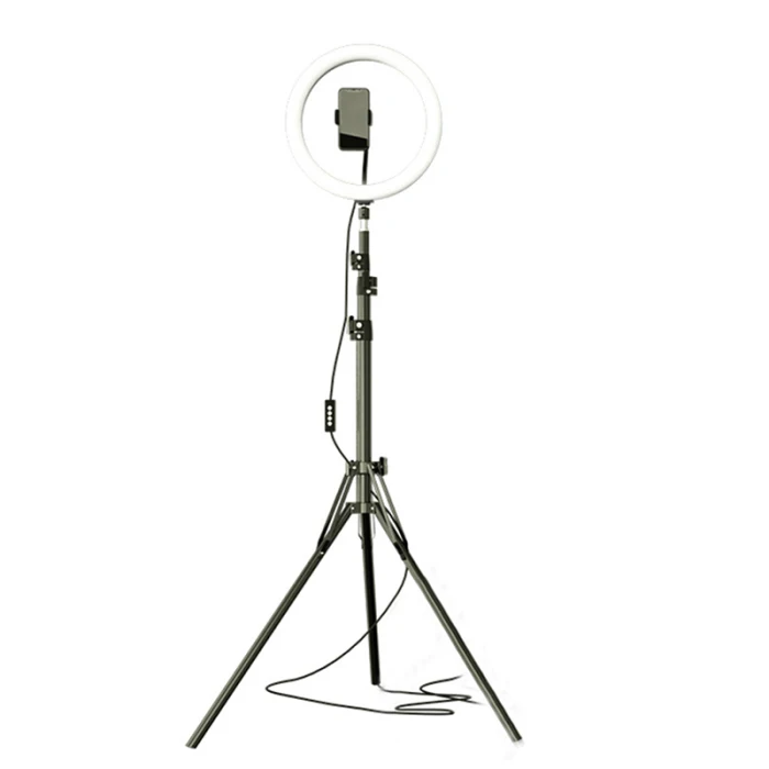 Диммируемый светодиодный студийный кольцевой светильник для фото и видео, кольцевой светильник для селфи FKU66