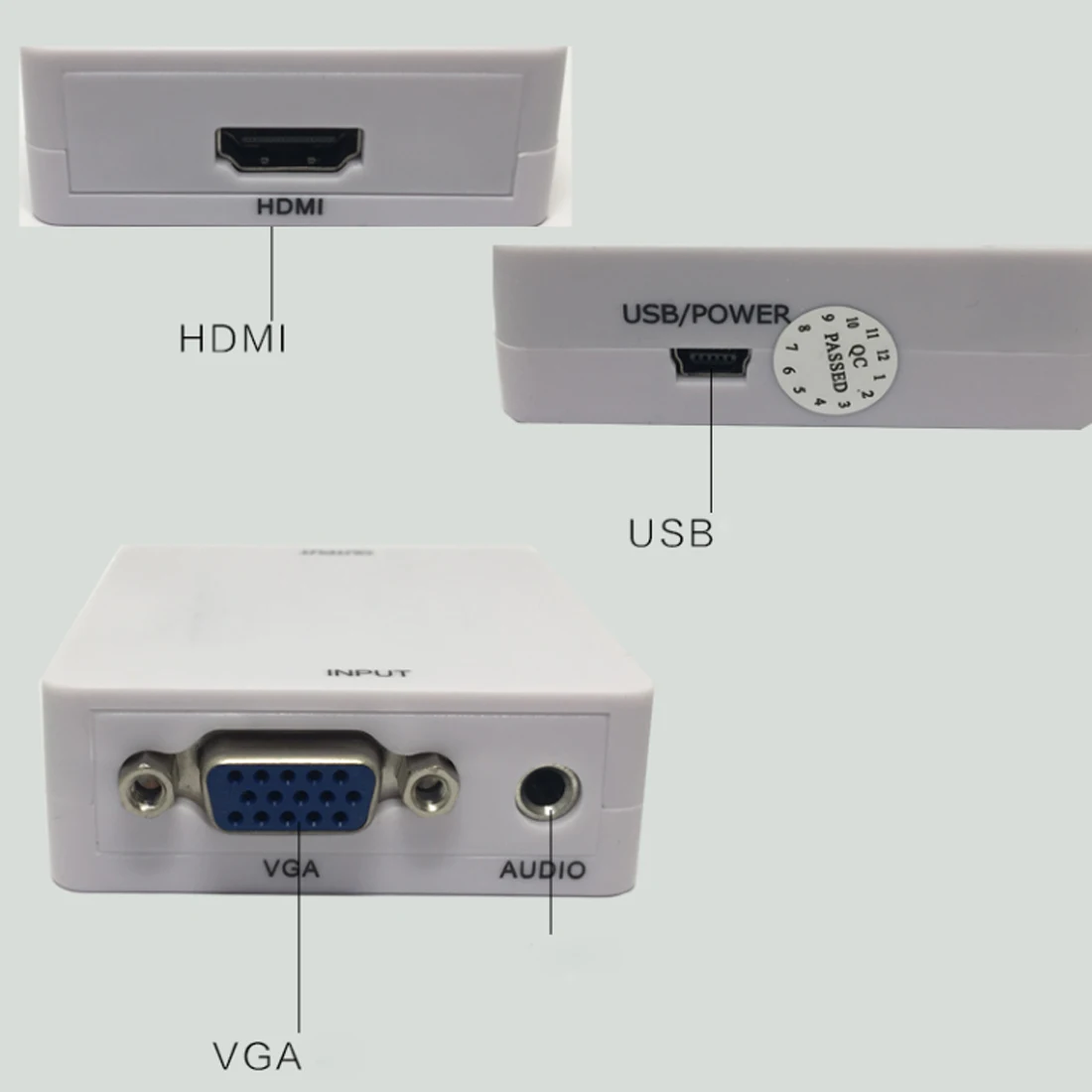  Convertitore con Audio HDMI2VGA Video Box Adapteroriginal Hd 1080P Mini Hdmi a Vga per Xbox360 Pc D