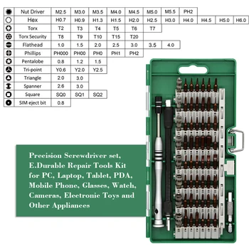

60 In 1 Precision Screwdriver Set Magnetic Screw Driver Kit With 56 Mini Multi Bit Sets Professional Repair Tool Bits Multitools