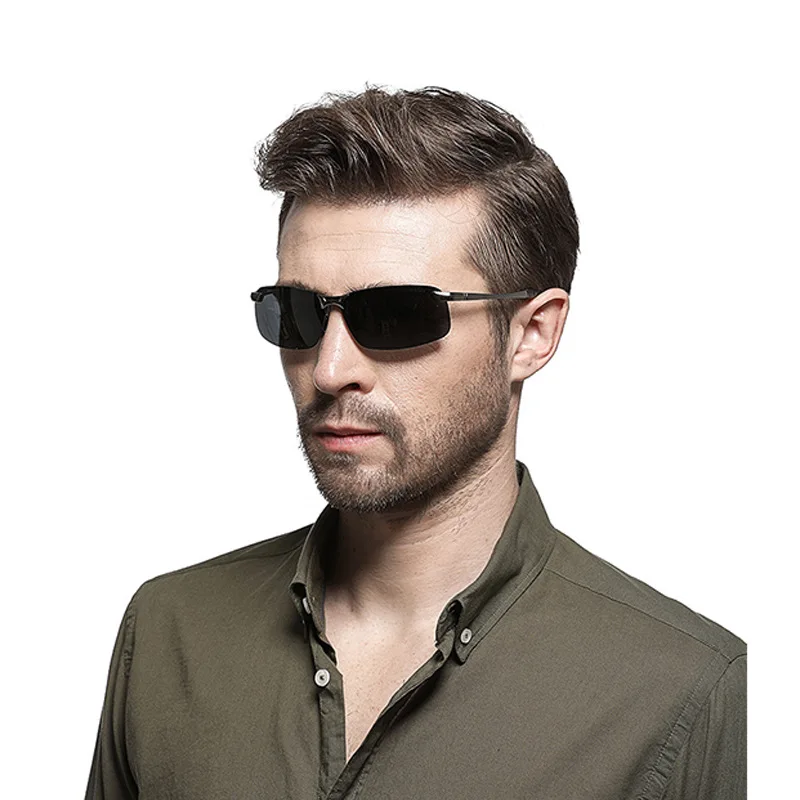 

New men's polarized sunglasses grade half frame driving sunglasses classic personality retro glasses