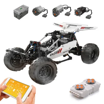 

18001 desert climbing off-road vehicle electric remote control APP assembled building block toys for children
