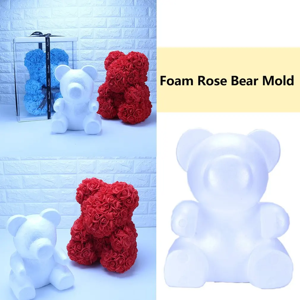 Foam Rose Bear Mold DIY Artificial Rose Flower Bear Bear Shaped Roses Decorations Mold Model Foam Rose Bear Mold DIY Artificial Rose Flower Bear Bear Shaped Roses Decorations Mold Model