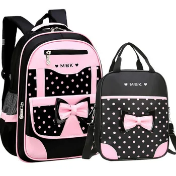 

2pcs/set Cute Children Knapsack Orthopedic Pupil Backpack Girl School Bags Zipper Kid School Bag School Bag for Girl Mochilas