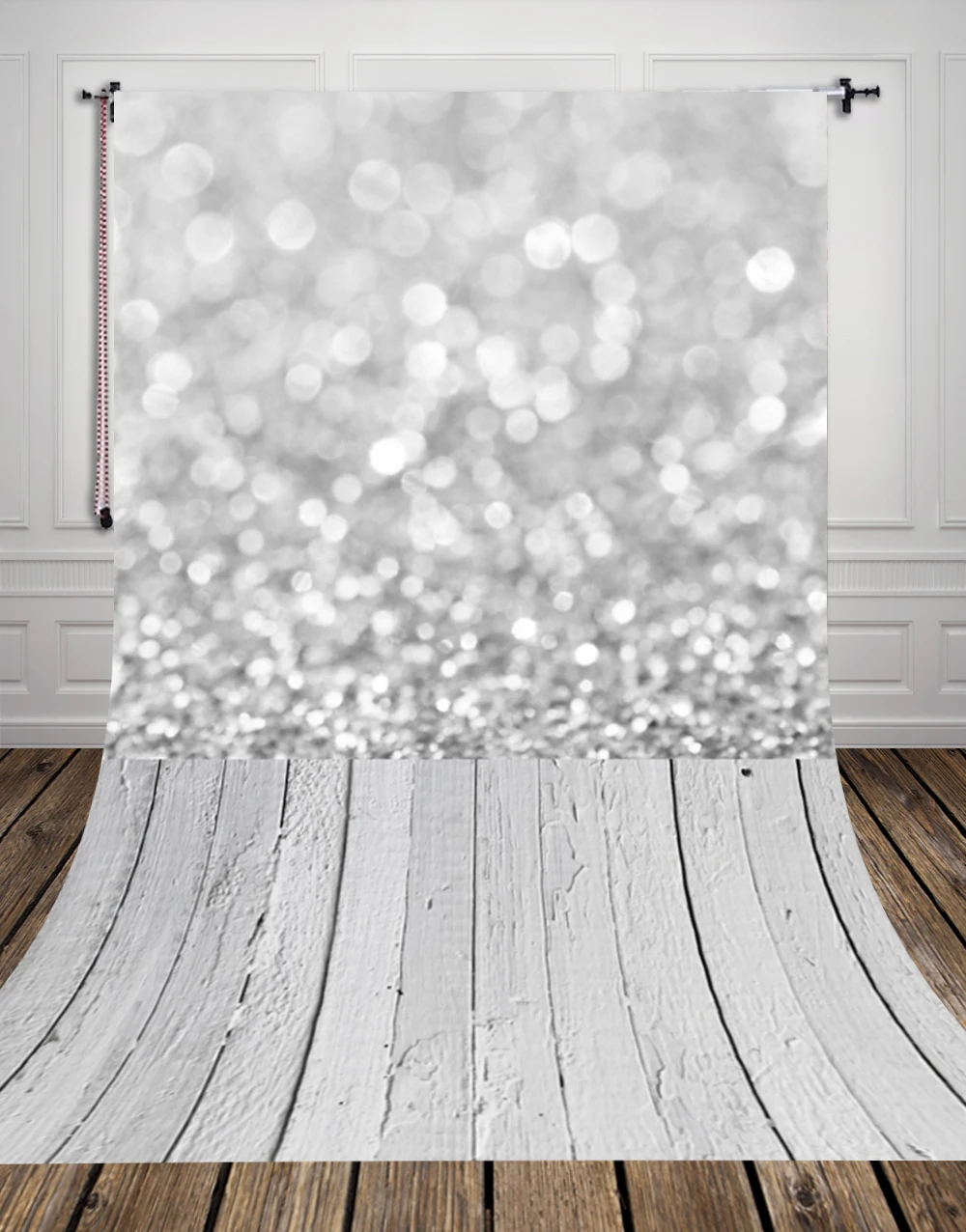 5x10ft(1,5x3 м) серый фон для студийной фотосъемки из художественной ткани с белым полом для новорожденных D-9732