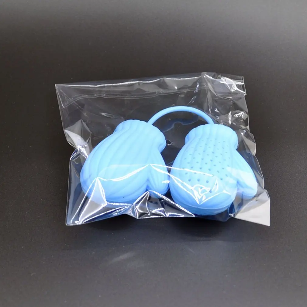 

Christmas gloves Tea Strainer Reusable Infusers Makers Silicon Loose Leaf Coffee Bag Mug Food Grade Silicone Filter Kitchen Tool