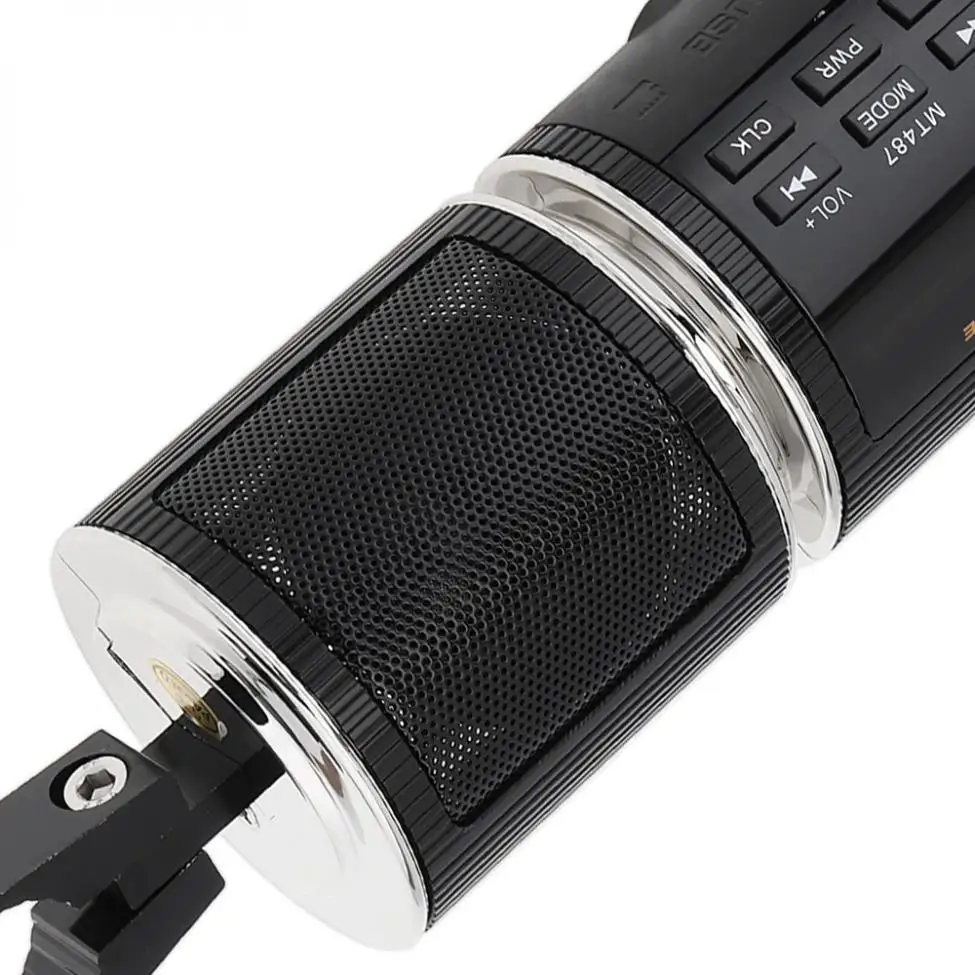 MT487 Водонепроницаемый Bluetooth мотоцикл fm-радио стерео музыкальный плеер Противоугонная с USB Mp3 AUX интерфейсом и экраном дисплея