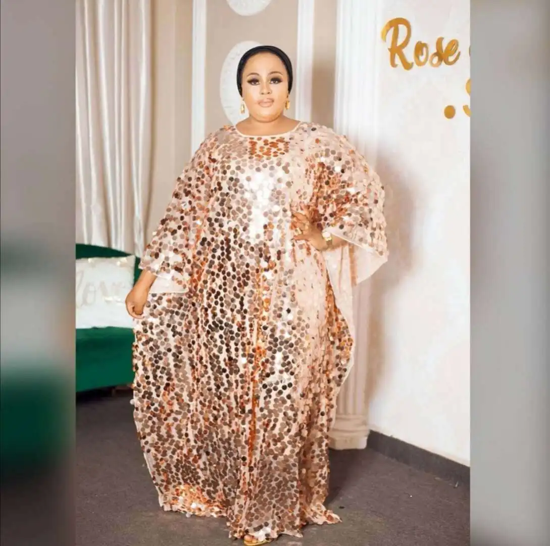 New Large Size African Women's Sequined Dress Two-piece Gown + Vest Skirt Fashionable High-quality Robe Skirt Suit Winter 2020 african outfits