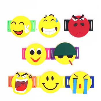 

10Pcs/Lot Novelty Emoticon Shoelace Charms Funny Ten Emoticons Shoe Decorations Casual/Sports Shoes Accessories for Kids Gifts