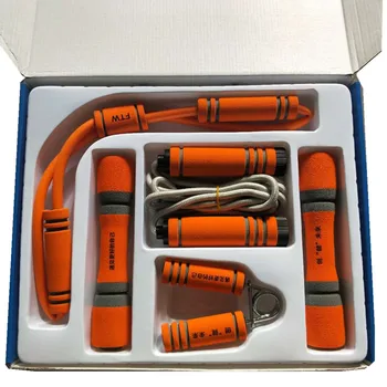 

Fitness kit jump rope grip retractor dumbbell portable exercise kit