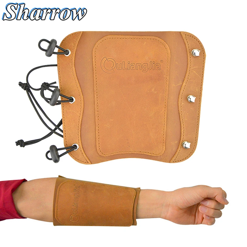 

Cowhide Archery Arm Guard Bow Shooting Safety Protection Forearm Flexible Arm Guards Hunting Accessories For Archery Shooting