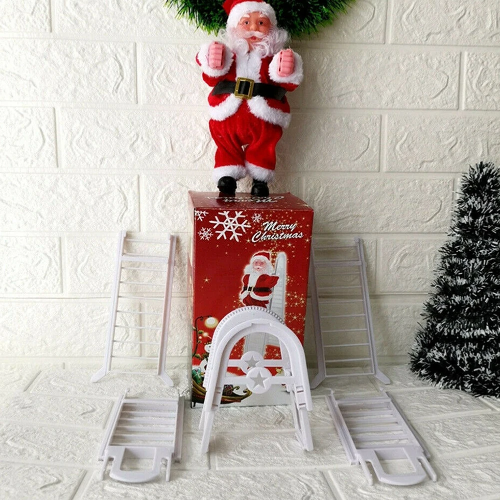 1 шт. электрическая лестница для скалолазания, Рождественская Статуэтка Санта Клауса, подвесное украшение, подарки с музыкой, отличное украшение для вашего дома