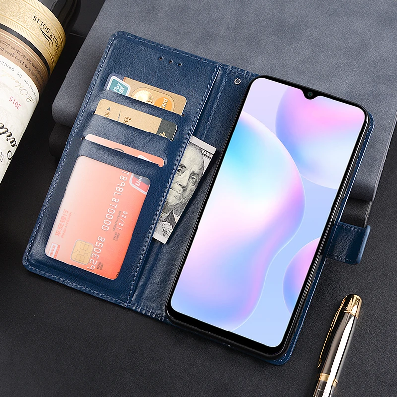 xiaomi leather case card Flip Wallet Case For Xiaomi Redmi 9A 8A 7A 6A 5A 4A 4X 5 Plus Note 9S 8 7 6 5 4 Pro Max Leather Case Phone Protective Cover xiaomi leather case