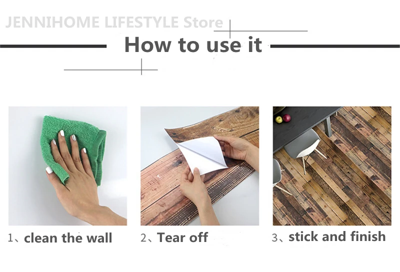 Holz Vintage Getreide Stairway Vinyl Boden Tür Aufkleber Adhesive DIY Wasserdichte Treppe Tapete Für Treppen Aufkleber Wohnkultur – Detail 12