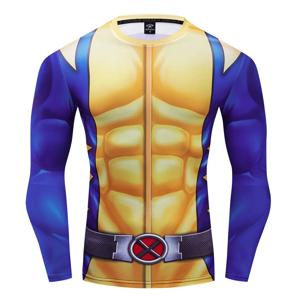 

X-MEN WOLVERINE 2019 Hot Sale Fitness Compression Shirt Men Bodybuilding Long Sleeve 3D print cospaly T Shirt