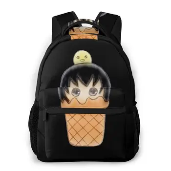

Hibari Ice Cream Backpack for Girls Boys Travel Rucksack HITMAN REBORN Printing