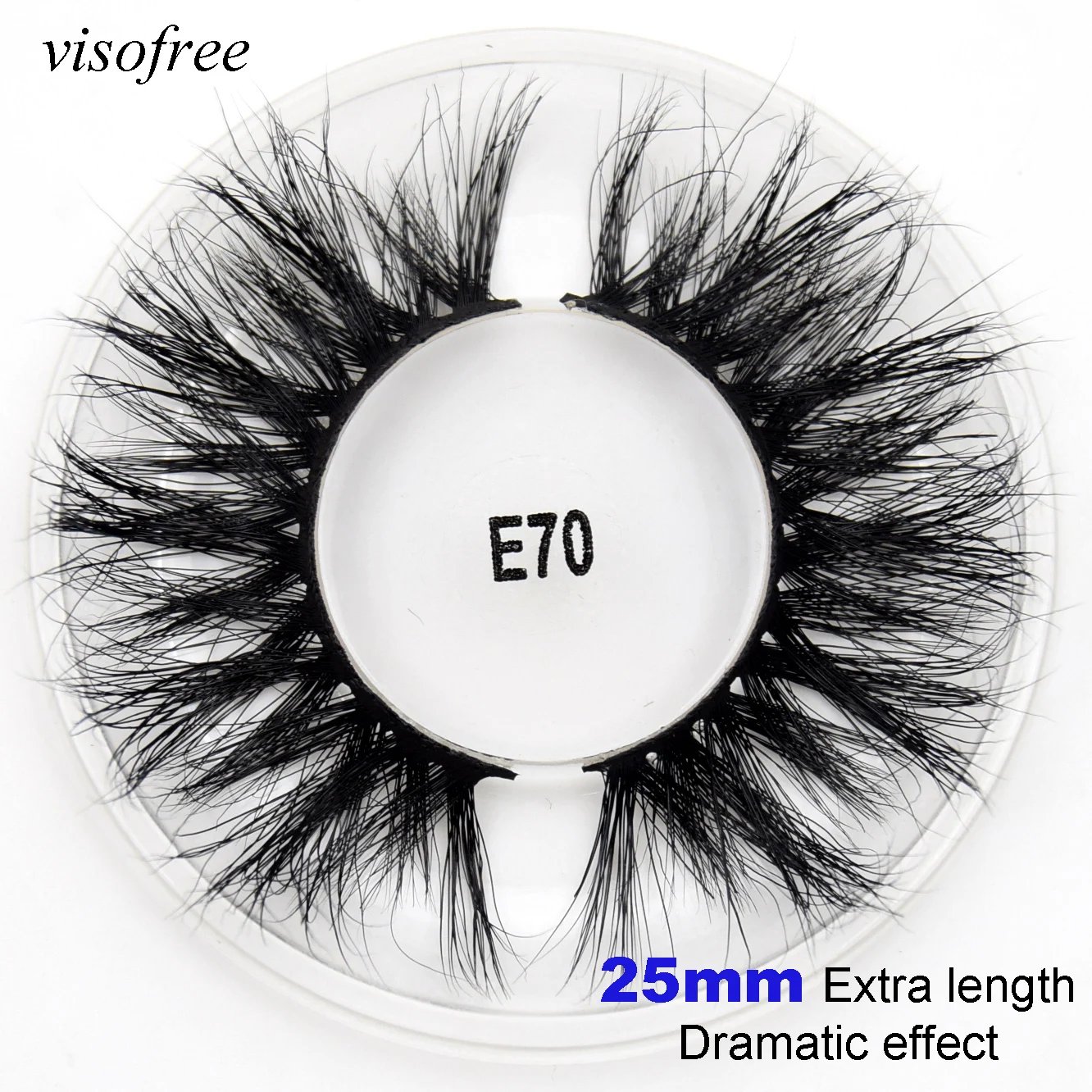 

Visofree 25MM Dramatic Long Lashes 8D Mink Hair False Eyelashes Thick Criss-cross Eye Lash Extension Makeup Tools Lash Box E70