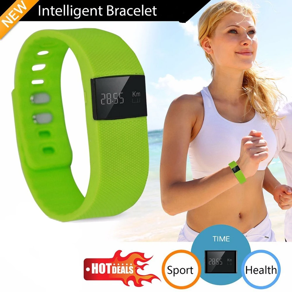 

Digital Band Watches Silicone Waterproof Sports Smart Bracelet Smartwatch Bluetooth Heart Rate Monitor Fitness Watch Connect