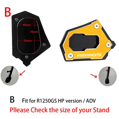 Для BMW R 1250 GS R1250GS мотоциклетная подножка сбоку удлинитель опорная пластина для подножки увеличенная накладка - Цвет: B gold