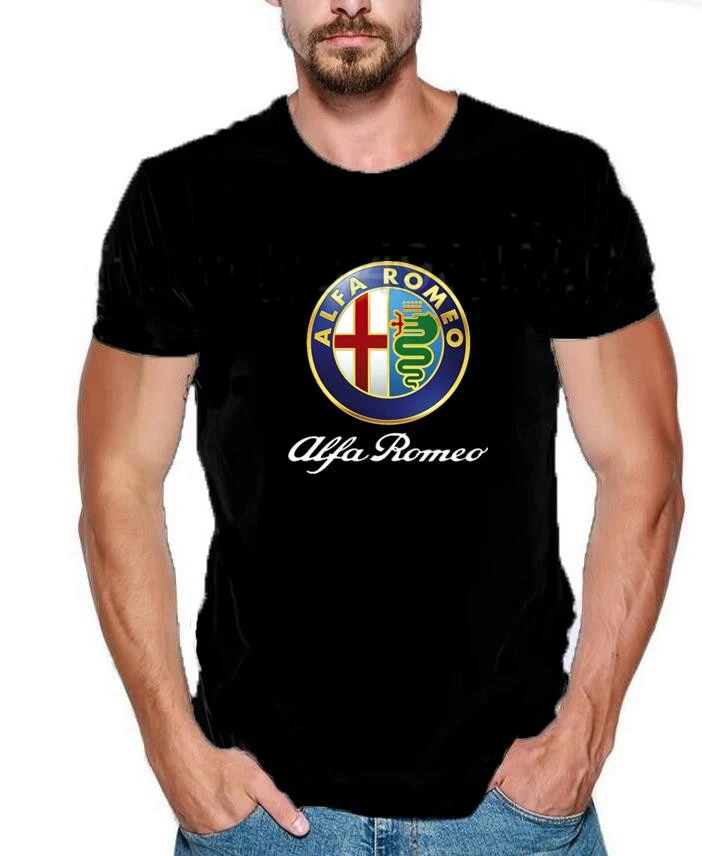 2020 High Quality Tees Crew Neck Men Short-Sleeve Details About T-Shirt Alfa Romeo Auto Car Size S XXL Premium Tee Shirts F | Автомобили и