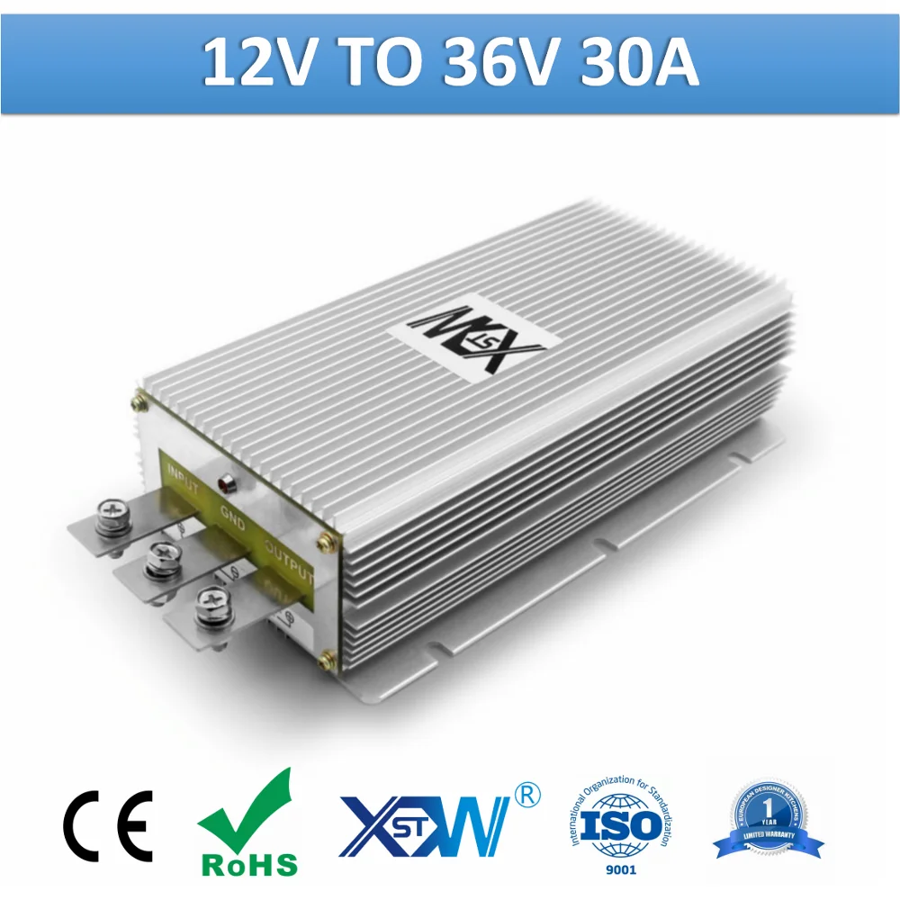 US $79.99 XWST DC To DC 12v To 36v 30A Non Isolated Step Up Boost Transformer 1080W 1kw High Power Converter 36volts DC Voltage Regulator