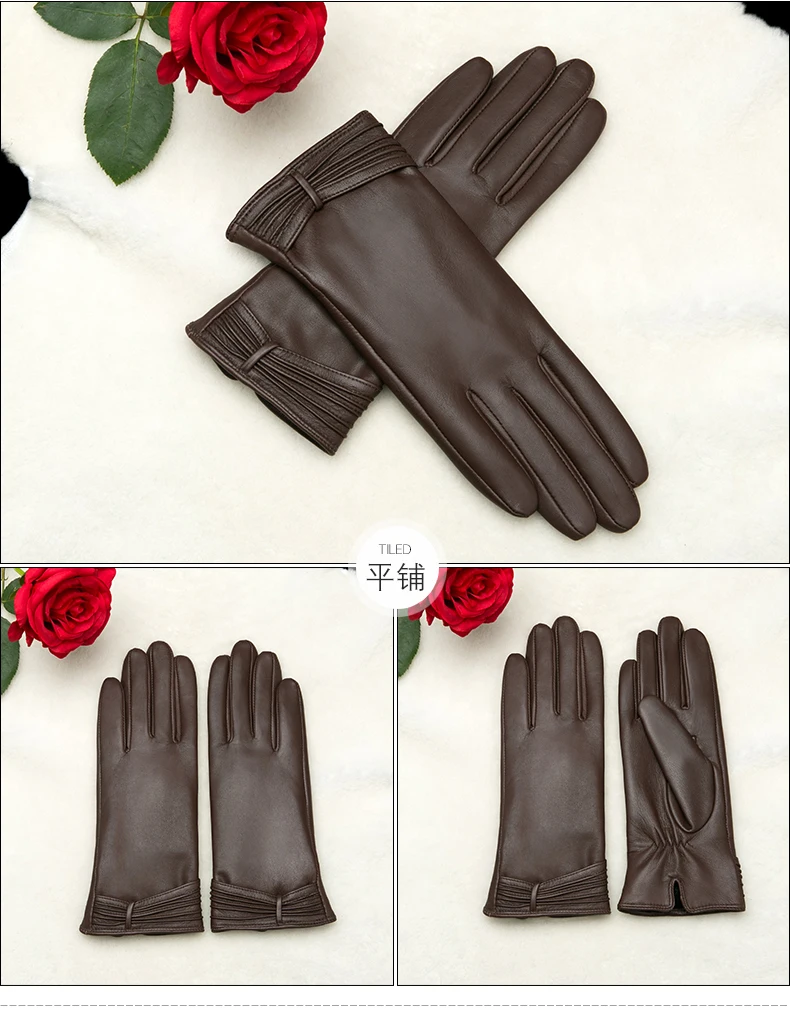 Настоящие кожаные женские перчатки на осень и зиму, сохраняющие тепло, высококачественные женские перчатки для вождения из козьей кожи