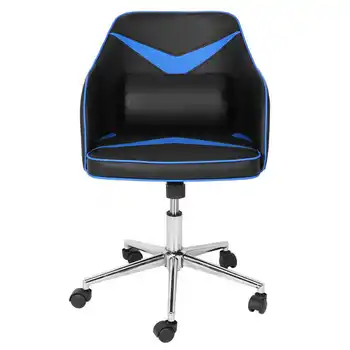 

Height Adjustable Rotation Computer Chair PU Leather Gaming Chair with USB Massage Pillow Computer Chair