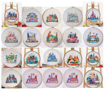 

4.87USD Decoration Home Decor NO HOOP Craft Christmas Cross Stich Set Counted DIY Cross Stitch Kit Painting