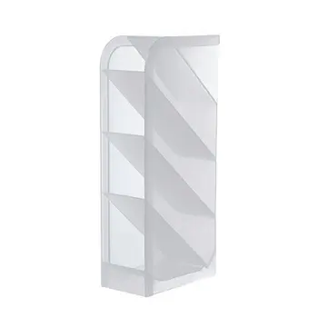

Multi-function 4-Grid Desktop Pen Holder Office School Storage Case Plastic Pen Box Desk Pencil Organizer Clear White Black