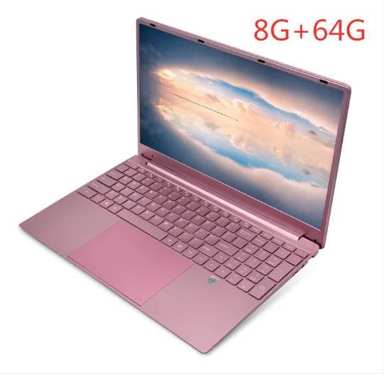 8G 64G Pink 14,1 дюймов изысканный ноутбук Windows 10 Quad-core Intel Cherry Trail Z8350 4 ГБ 64 ГБ ультрабук Dual камера ноутбука - Цвет: 8G 64G Pink