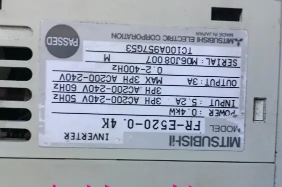 Инвертор FR-E520-0.2K 220 кВт 90% в, б/у один, внешний вид ; 3 месяца гарантии;, быстрая