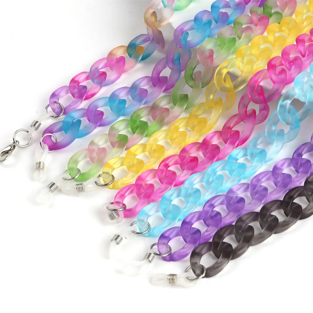 Fashion Matte Acrylic Glasses Chain Women Holder Cord Reading Sunglasses Chain Largands Eyeglasses Hanging Neck Chain Strap Rope 5
