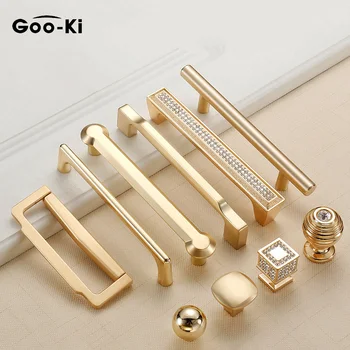 Goo Ki Alloy Pearl Gold Cabinet Knobs Kitchen Door Handles Drawer Cupboard Door Handle Cabinet Handles for Furniture Hardware