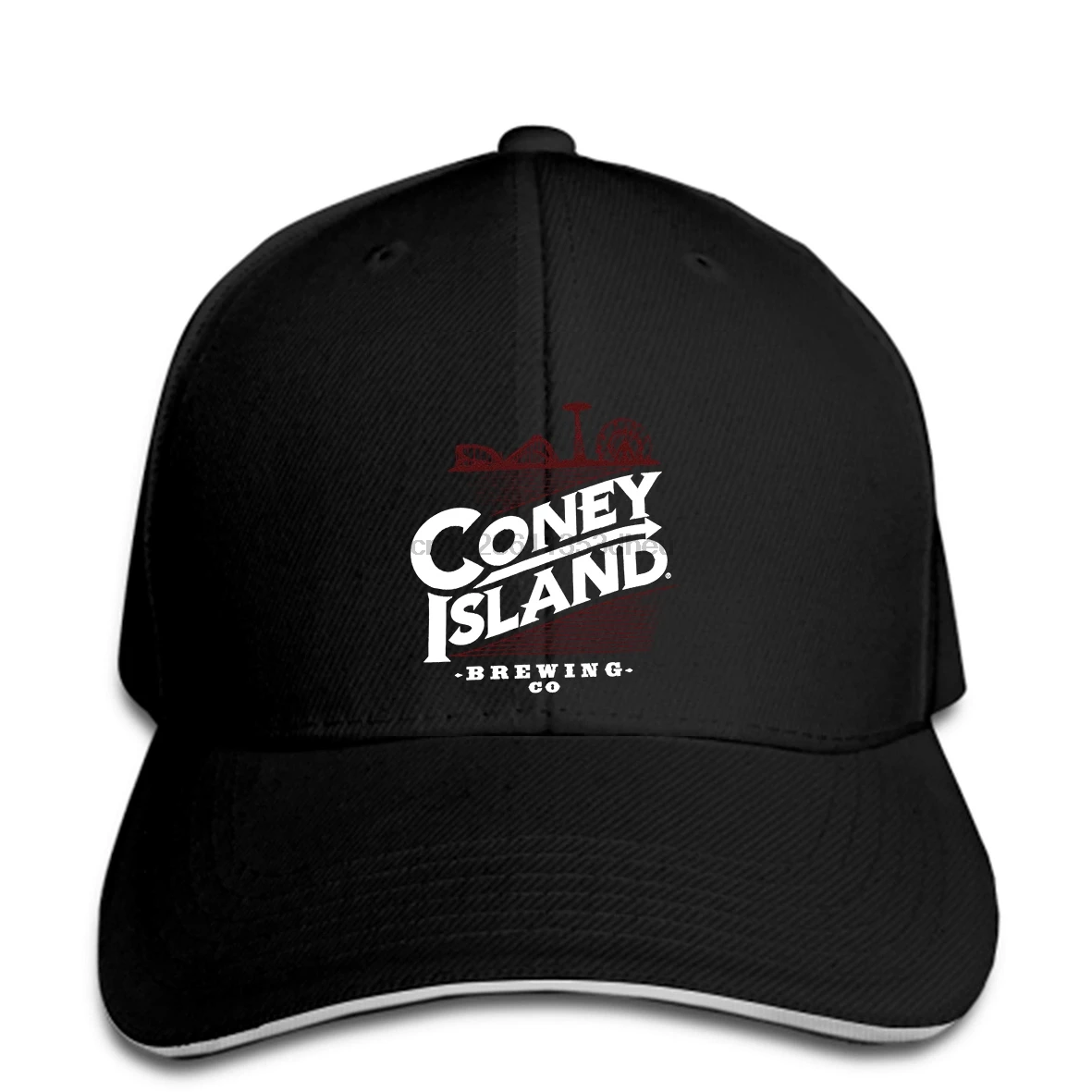 Кони Айленд ПИВОВАРЕНИЕ ко. Женская бейсболка Красная MMedium новая Кепка snapback