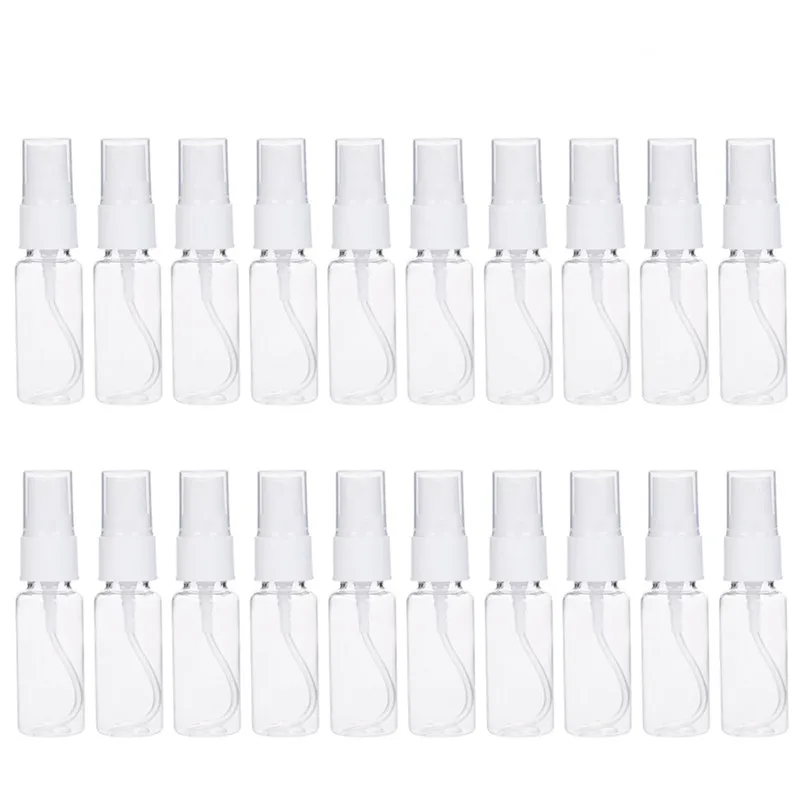 

Hot 20ml 1/5/10/20Pcs Transparent Empty Spray Bottles Plastic Mini Refillable Container Empty Cosmetic Containers