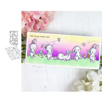 

JC Metal Cutting Dies and Rubber Stamps Rabbit for Scrapbooking Craft Stencil Card Make Album Sheet 2020 New Mold Model Die Cut