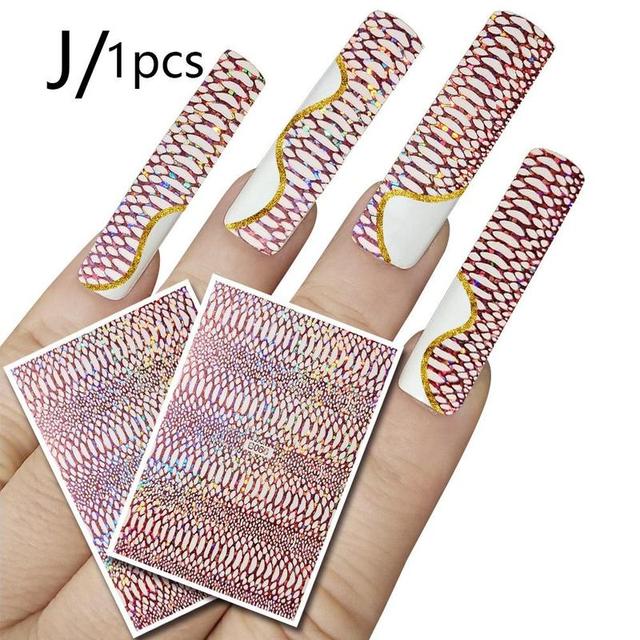 Ice Patch Nail Sticker Japanese Aurora Ice Sticker Decals Self Adhesive Nails Design Sticker Manicure Decoration